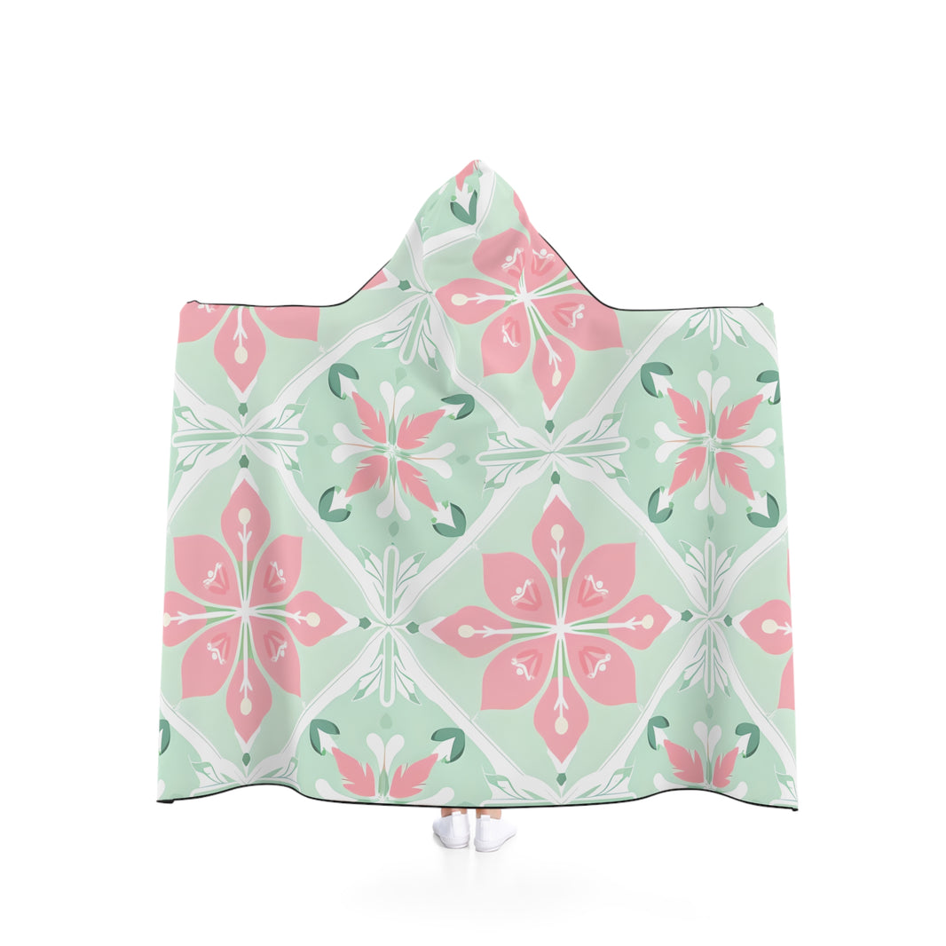 Floral Hooded Blanket for Cozy Comfort, Perfect for Lounging, Gift for Holidays, Home Decor, Soft Throw