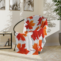 Maple Leaf  Velveteen Microfiber Blanket