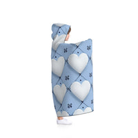 Cozy Heart Pattern Hooded Blanket for Snuggling, Love Theme Throw, Perfect Gift for Valentine's Day, Home Decor, Winter Wear
