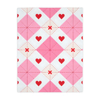 Romantic Heart Velveteen Microfiber Blanket (Two-sided print)