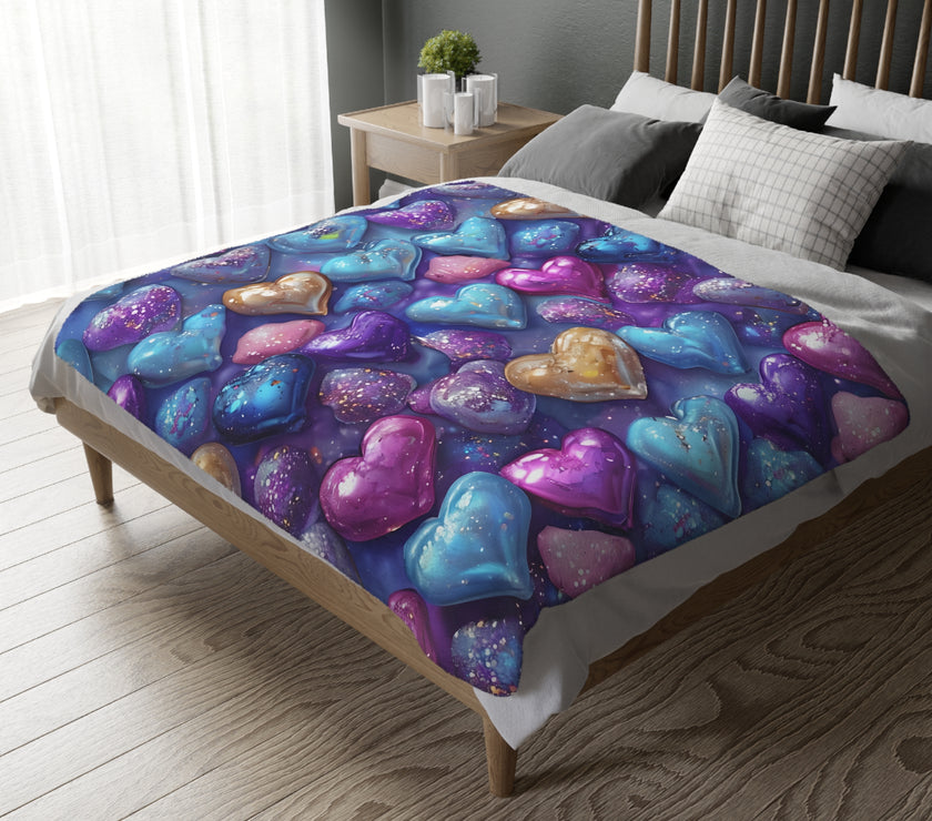Multi Color Velveteen Microfiber Blanket (Two-sided print)