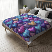 Multi Color Velveteen Microfiber Blanket (Two-sided print)