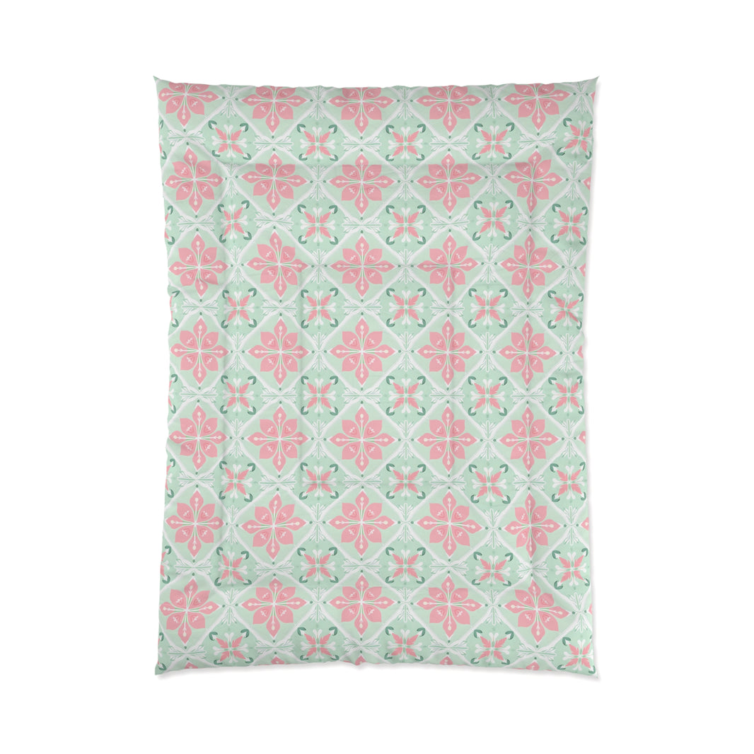 Pastel Floral Comforter - Cozy Bedding for Spring, Bedroom Decor, Gift for Mother's Day, Boho Style, Home Decor