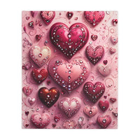 Pink Hearts Velveteen Microfiber Blanket (Two-sided print) Pink Velveteen Microfiber Blanket, Love Blanket
