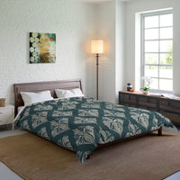 Tropical Leaf Comforter Set, Boho Bedding, Nature-Inspired Decor, Modern Bedroom Essentials, Gift for Nature Lovers, Tropical Vibe Home