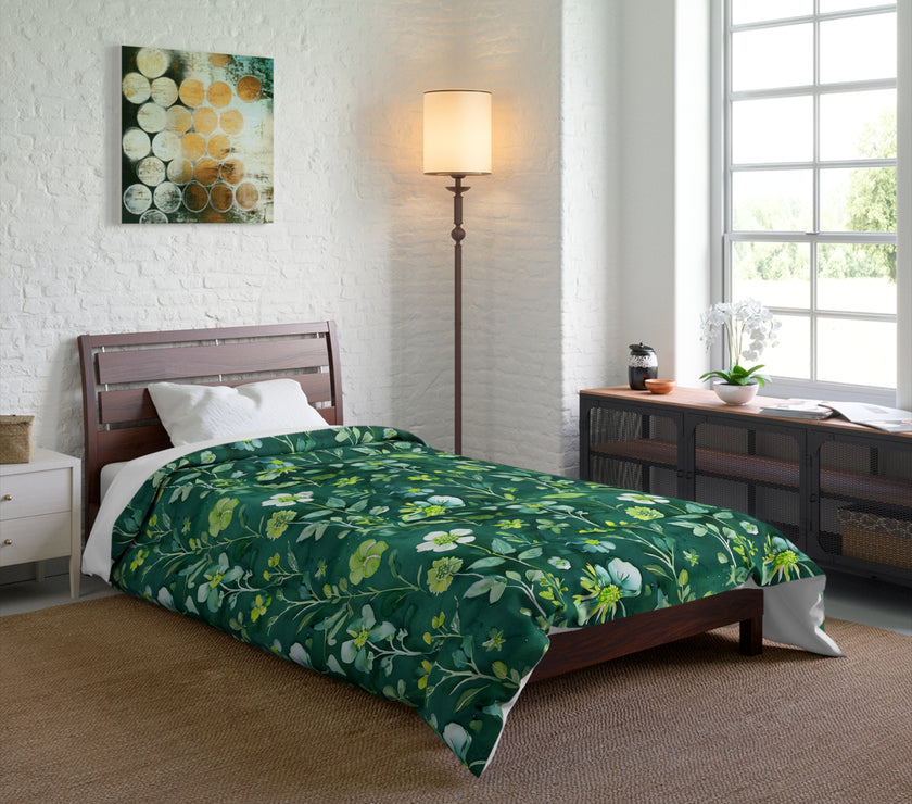 Botanical Garden Comforter, Cozy Floral Bedding, Greenery Home Decor, Bedroom Makeover, Spring Vibes, Gift for Nature Lovers