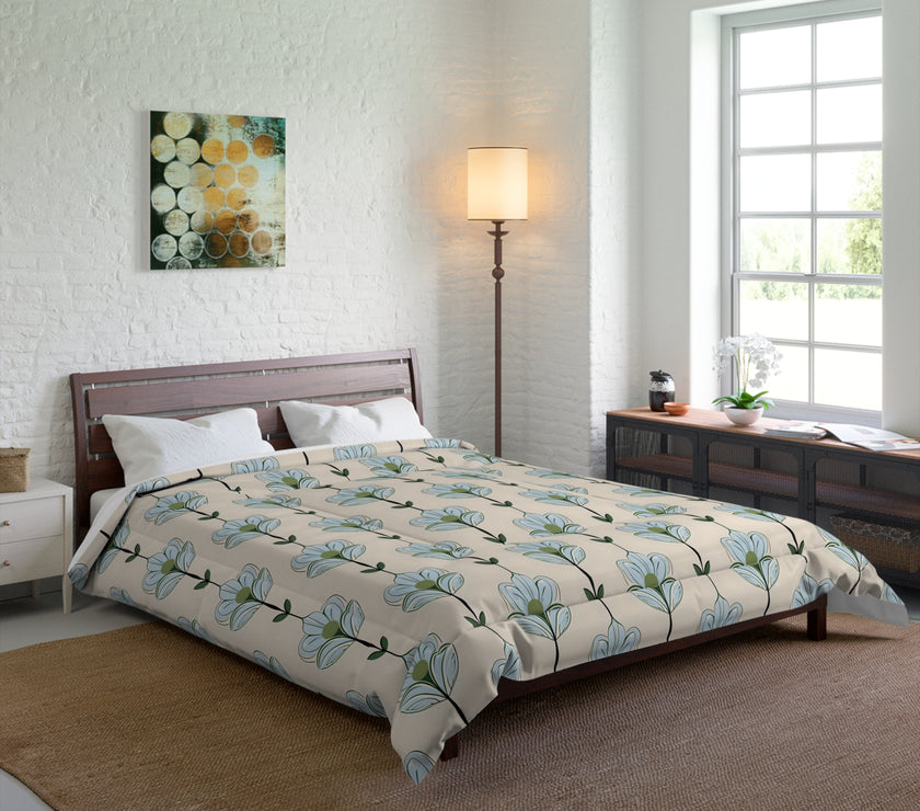 Floral Comforter Set - Cozy Home Bedding, Spring Decor, Boho Bedroom, Gift Idea for Her, Festive Sleep Essentials