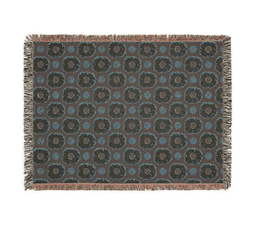 Floral Woven Blanket - Cozy Throw for Home Decor, Gift for Housewarming, Boho Blanket for Couch or Bed, Picnic Blanket, Birthday Gift