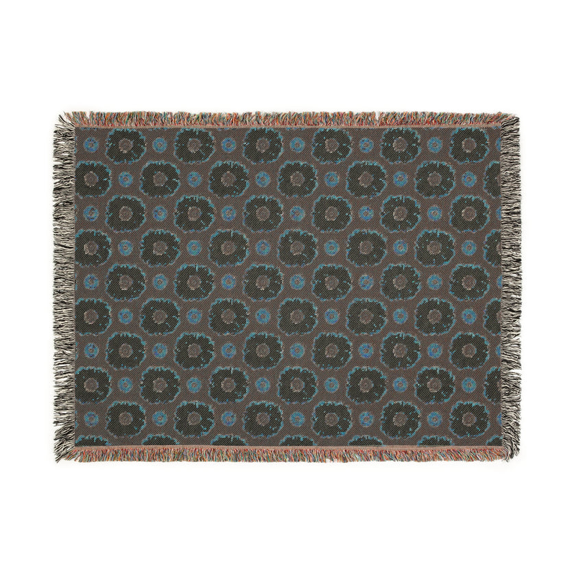 Floral Woven Blanket - Cozy Throw for Home Decor, Gift for Housewarming, Boho Blanket for Couch or Bed, Picnic Blanket, Birthday Gift