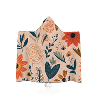 Cozy Floral Hooded Blanket  Warmth for Home, Campfire Nights, Outdoor Adventures, Snuggle Time, Gifts for Mom, Mothers Day