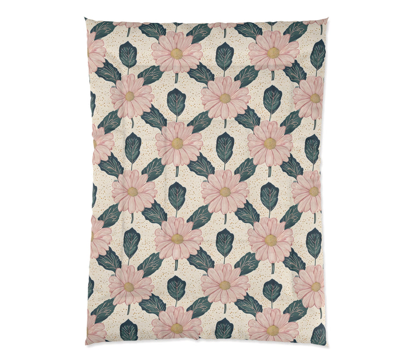 Botanical Floral Comforter - Cozy Bedding for a Relaxing Bedroom Retreat, Perfect for Spring Decor, Housewarming Gift, Boho Style, Floral