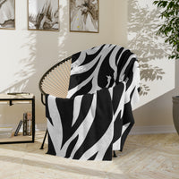 Black and White | Zebra Lines Velveteen Microfiber Blanket