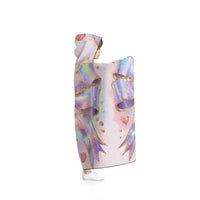 Pastel Bow Hooded Blanket, Cozy Gift, Birthday Present, Winter Comfort, Cute Home Decor, Fun for Kids
