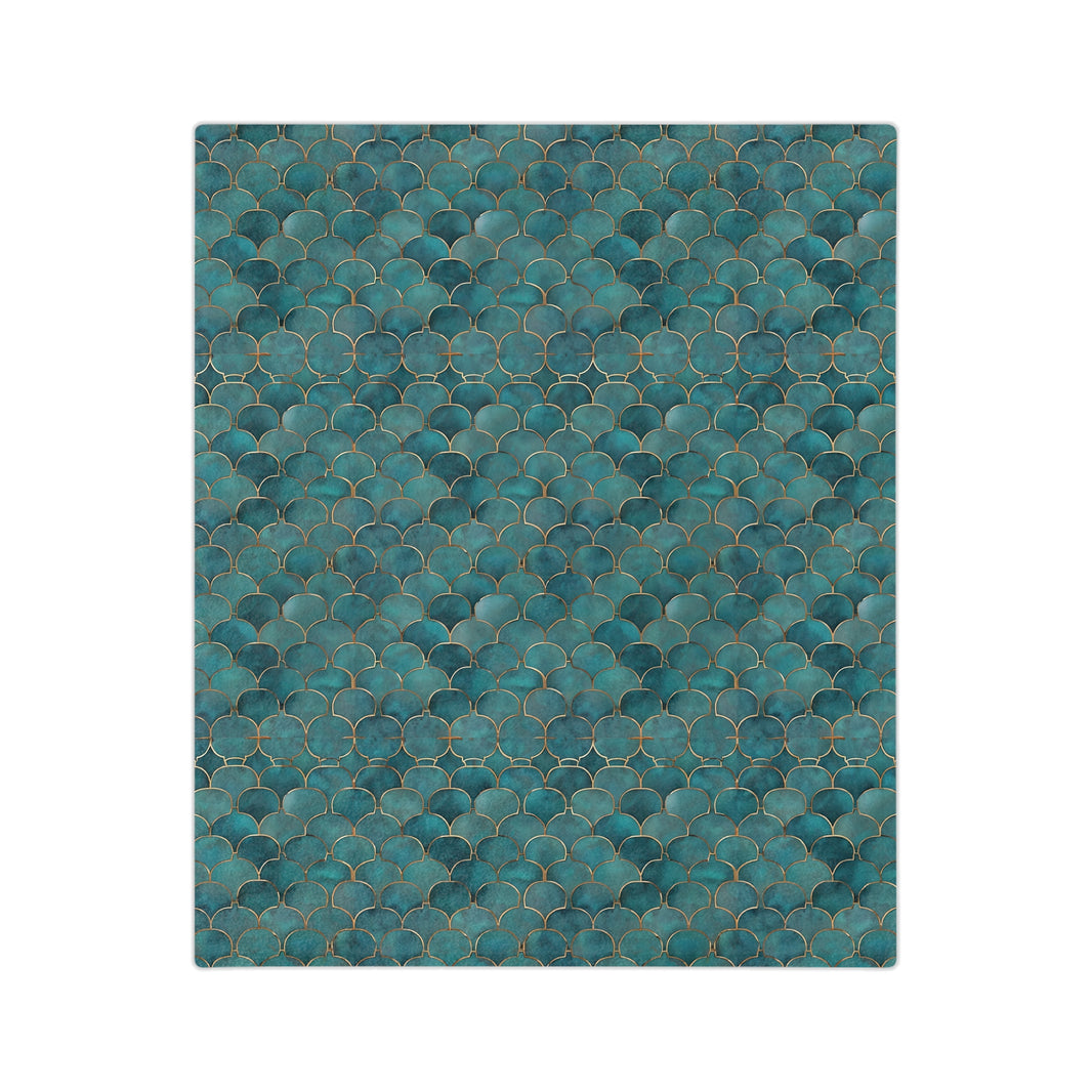 Blue Green Velveteen Microfiber Blanket