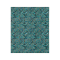 Blue Green Velveteen Microfiber Blanket