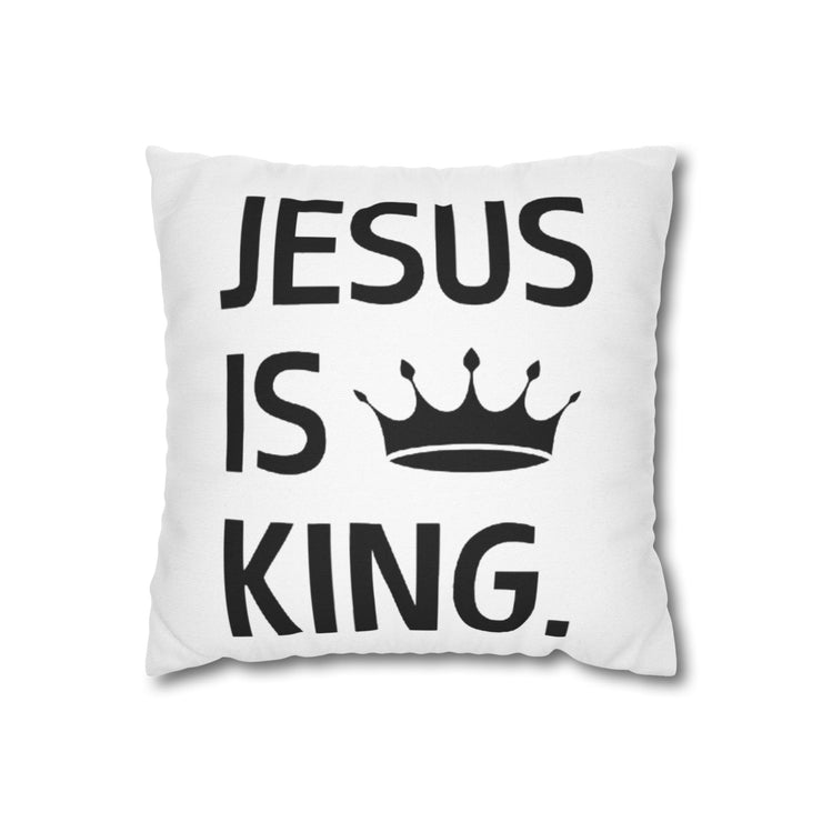 Jesus Is King Polyester Square Pillowcase