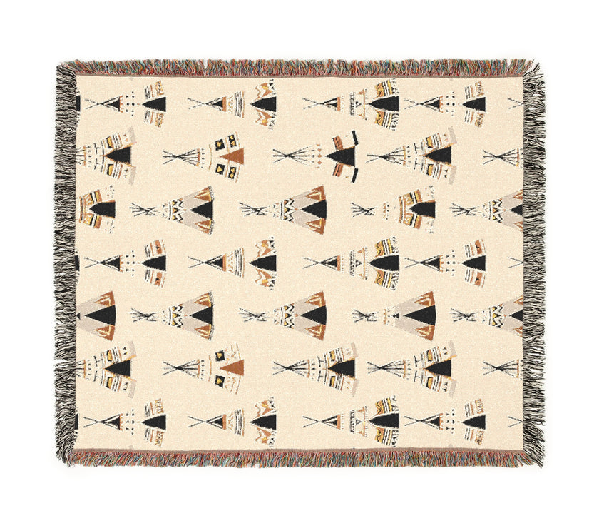 Indigenous Hut Woven Blanket