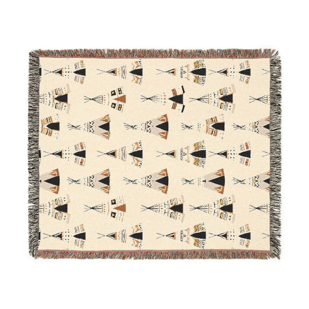 Indigenous Hut Woven Blanket