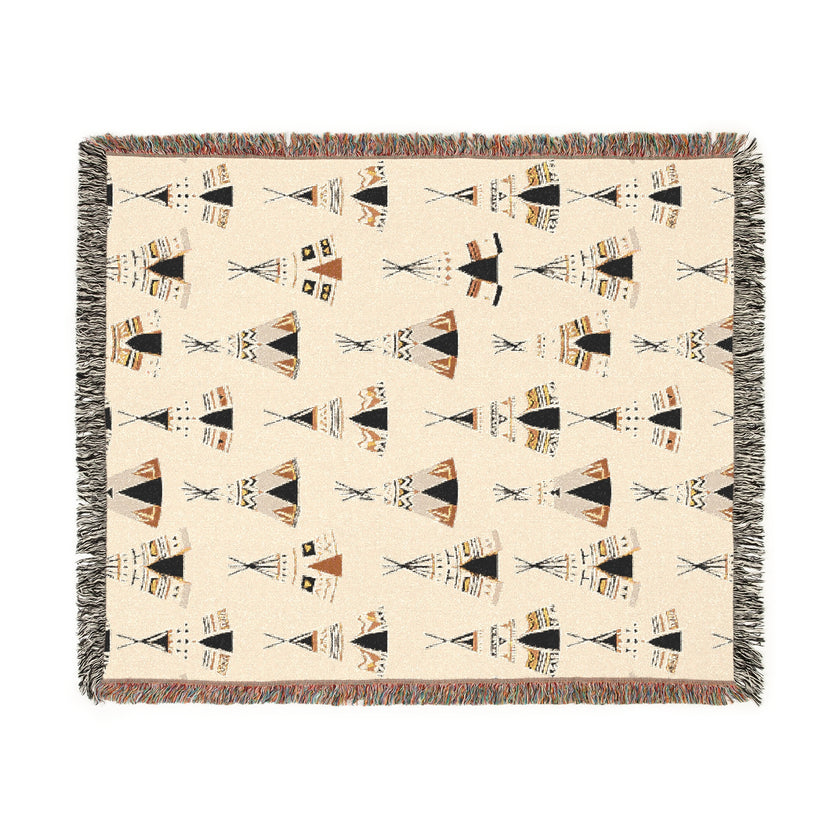 Indigenous Hut Woven Blanket