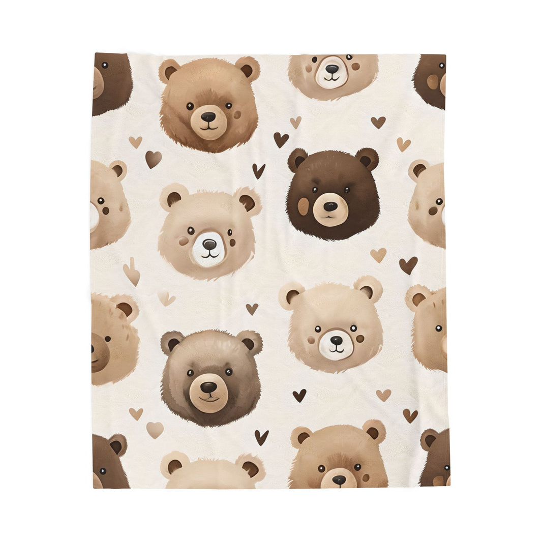 Teddy Bear Kids Blanket, Nursery Decor, Baby Shower Gift, Cozy Child Throw, Soft Toddler Bedding, Warm Lap Cover