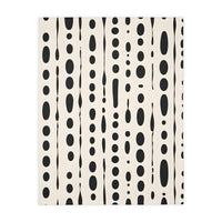 Black and White Dotted Velveteen Microfiber Blanket (Two-sided print)