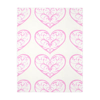 Blanket, soft, cozy, pink heart design, gift for her, home decor, Valentine's Day gift, dorm essential