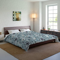 Floral Pattern Comforter - Cozy Bedroom Decor, Soft Floral Bedding, Home Accents, Gift for Her, Spring and Summer Home