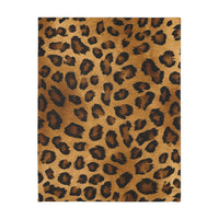 Leopard Print Velveteen Microfiber Blanket (Two-sided print)