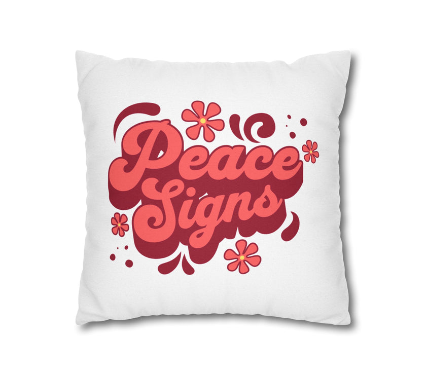 Peace Signs Square Pillowcase