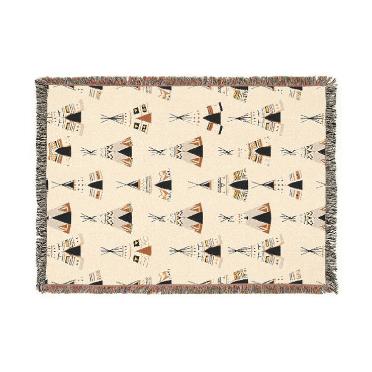 Indigenous Hut Woven Blanket