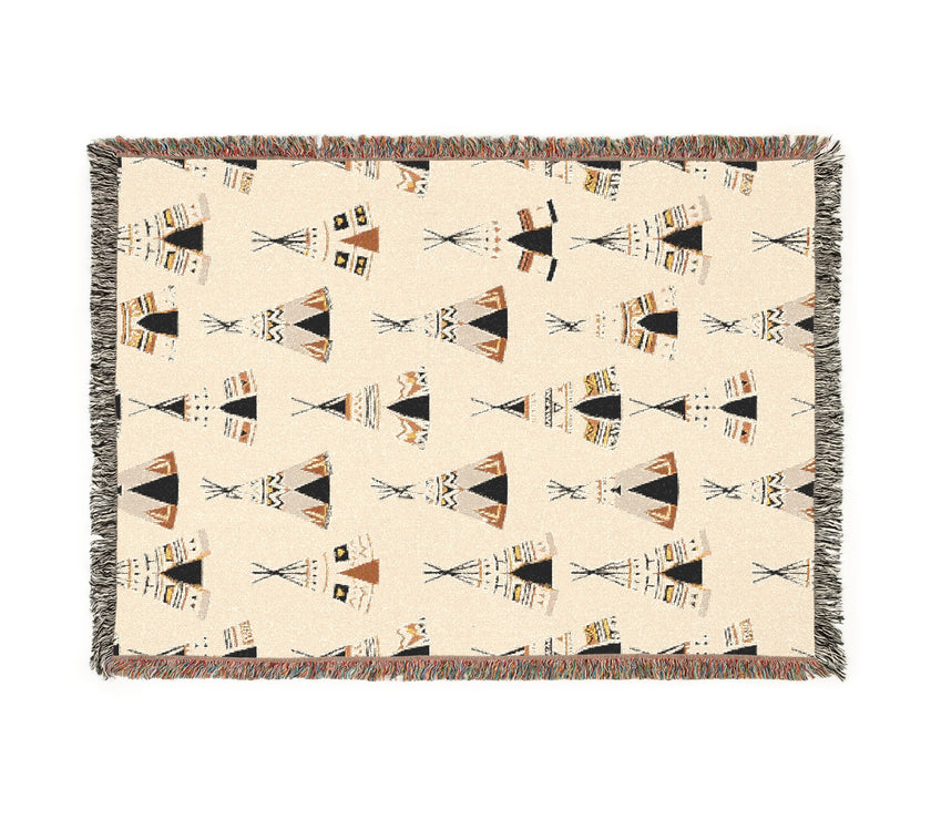 Indigenous Hut Woven Blanket