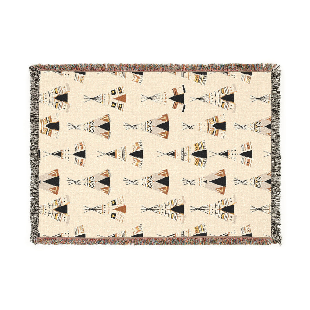 Indigenous Hut Woven Blanket
