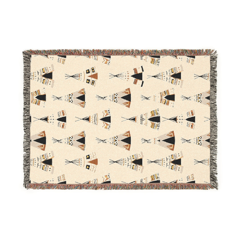 Indigenous Hut Woven Blanket