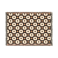 Floral Woven Blanket - Cozy Throw for Home Decor, Gift for Housewarming, Boho Blanket for Couch or Bed, Picnic Blanket, Birthday Gift