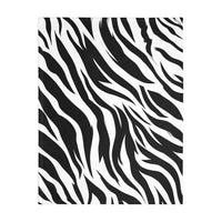 Velveteen Microfiber Blanket (Two-sided print) - Black and White Zebra Stripes, Cozy Throw for Home Decor, Animal Lover Gift, Safari Chic