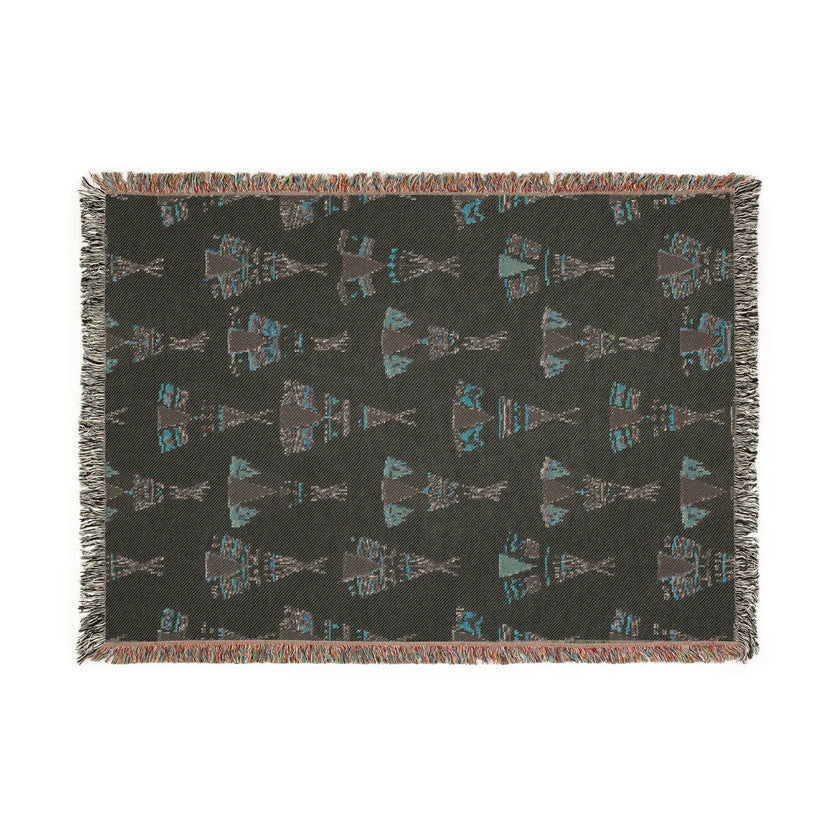 Indigenous Hut Woven Blanket