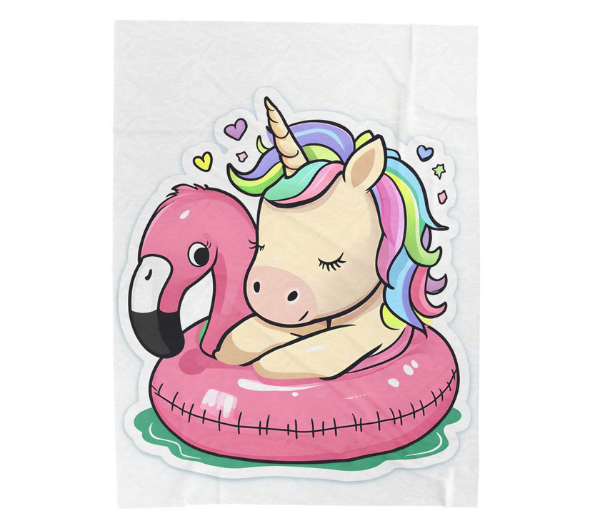 Unicorn Kids Velveteen Plush Blanket