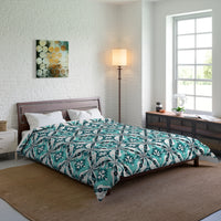 Bohemian Tile Print Comforter, Cozy Bedroom Bedding, Gift for Home Decor, Stylish Dorm Accents, Living Room Throws