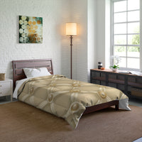 Luxurious Beige Comforter - Cozy Bedding, Elegant Home Decor, Soft & Warm Blanket for Bedrooms, Perfect Gift for Weddings, Housewarming,