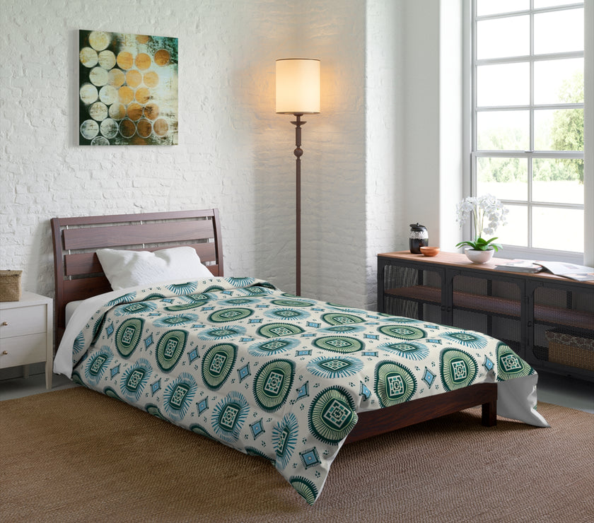 Boho Floral Comforter - Cozy Bedding, Bedroom Décor, Home Textile, Gift for Her, Seasonal Home Update