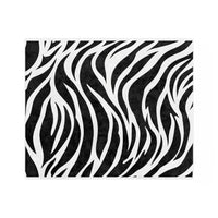 Black and White | Zebra Lines Velveteen Microfiber Blanket