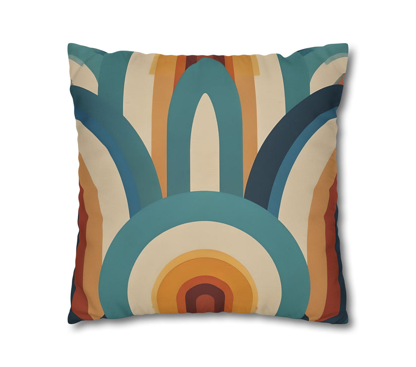 Retro Faux Suede Square Pillowcase