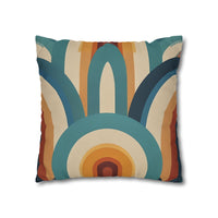 Retro Faux Suede Square Pillowcase