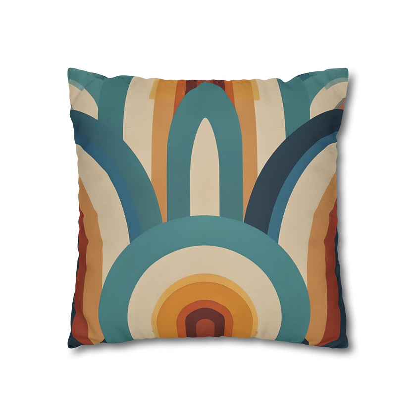 Retro Faux Suede Square Pillowcase