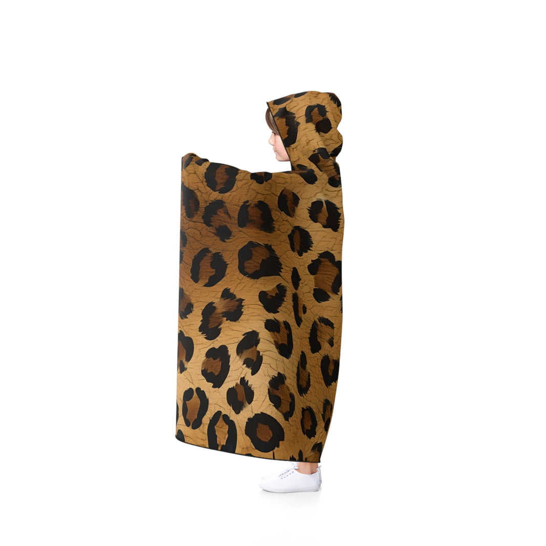 Cozy Leopard Print Hooded Blanket, Perfect for Snuggling, Movie Nights, Gifts for Her, Home Decor, Leopard Pattern Blanket