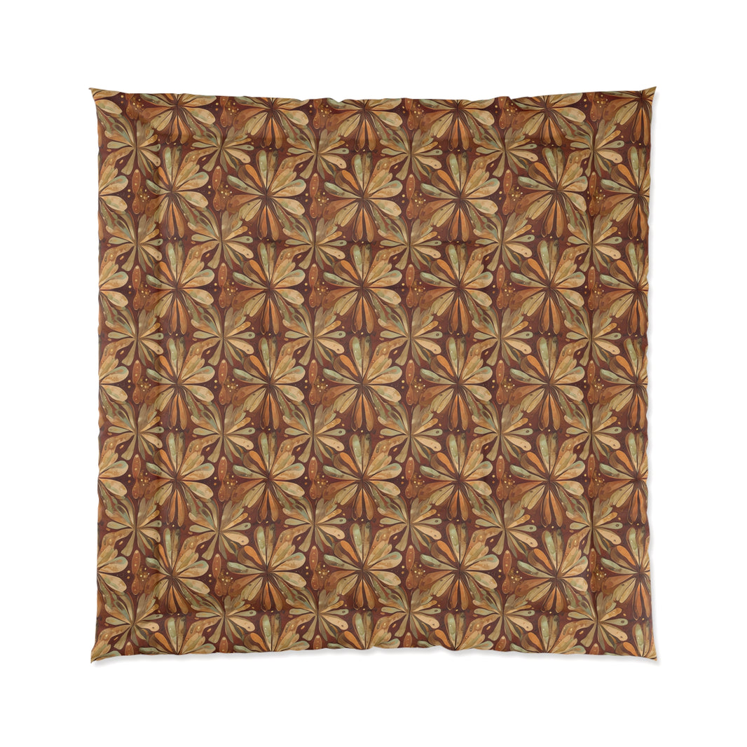 Bohemian Floral Comforter - Cozy Bedding for Home Decor, Artistic Bedroom Makeover, Perfect Gift for Housewarming, Fall Decor, Boho Vibes