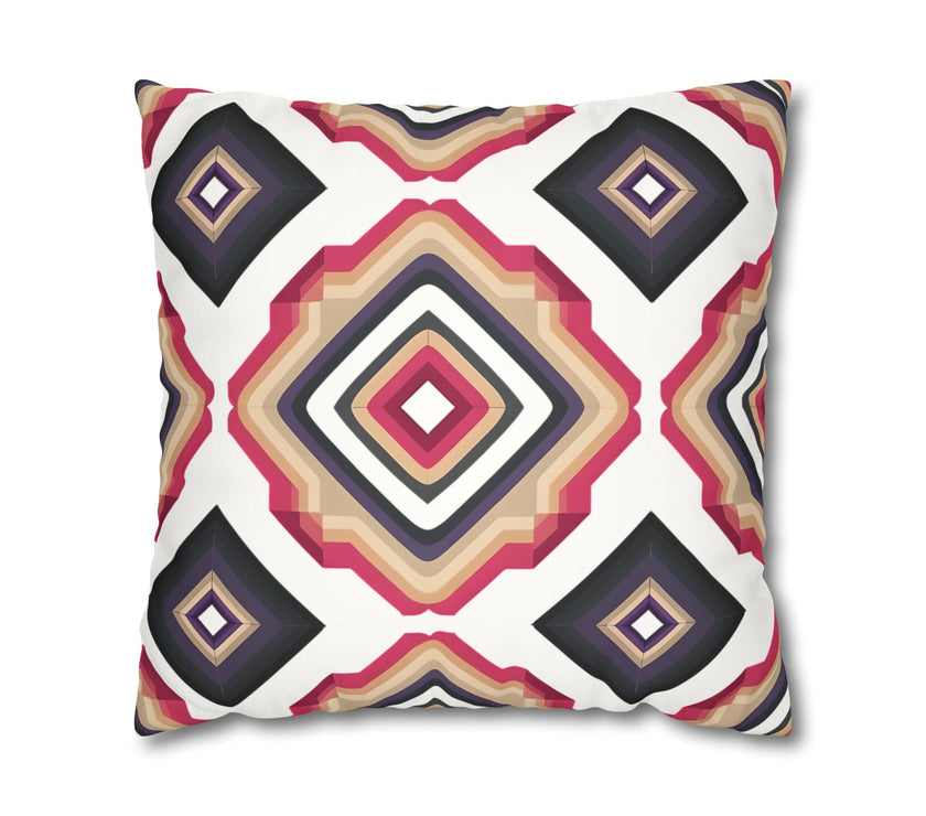 Colorful  Faux Suede Square Pillowcase