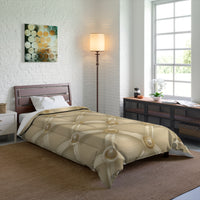 Luxurious Beige Comforter - Cozy Bedding, Elegant Home Decor, Soft & Warm Blanket for Bedrooms, Perfect Gift for Weddings, Housewarming,