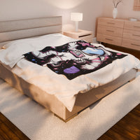 Plush Blanket, Floating Space Man Blanket, Celestial Nebula Theme, Outer Space Throw, Galaxy Bedroom Decor, Astronaut Blanket
