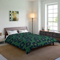 Botanical Floral Comforter - Cozy Bedding for Home Decor, Green Floral Bedspread, Spring Bedroom Essentials, Gift for Her, Unique